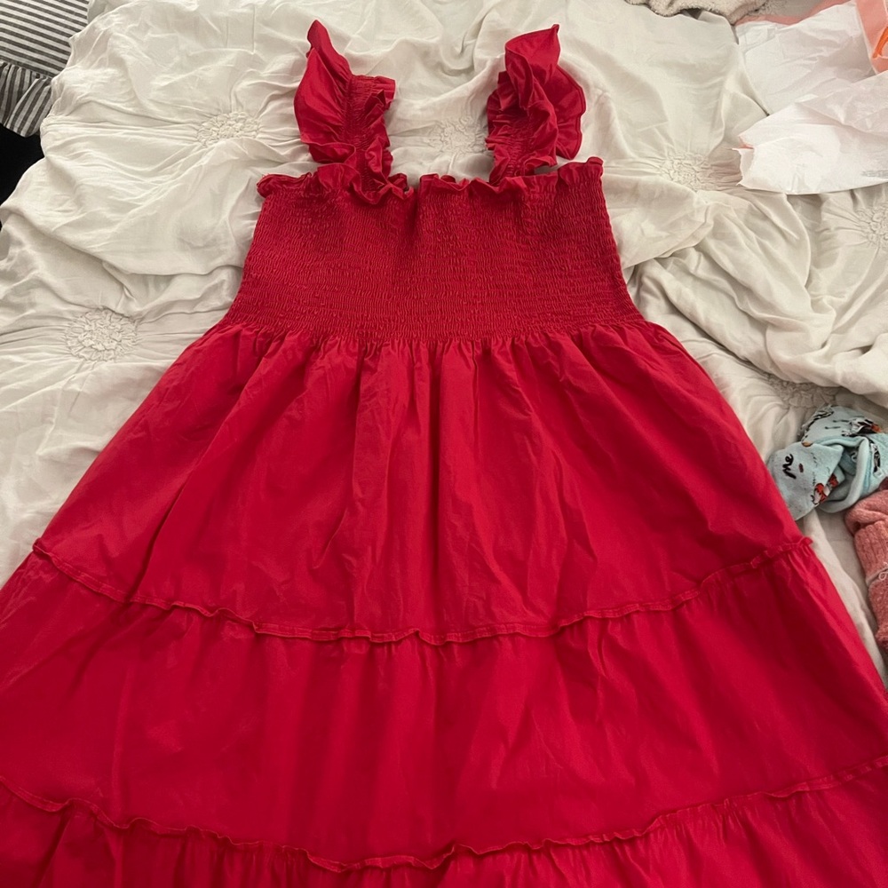 Hill House Raspberry Red Ellie Nap Dress Large